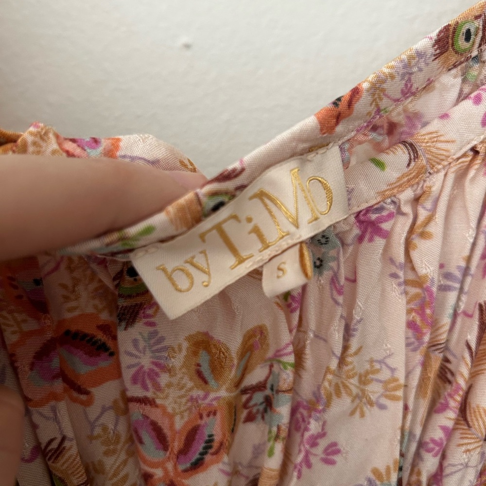 ByTimo Floral Babydoll Mini Dress Small Feather Print - Picture 4 of 7